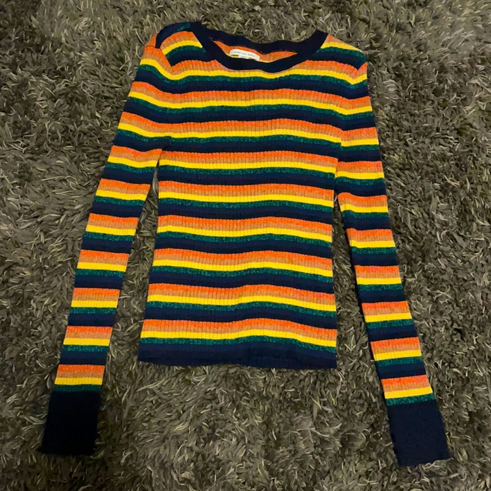 Long Sleeve American Eagle Striped Tee